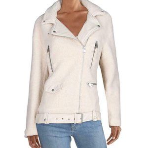 Levi Strauss Ivory Faux Shearling Moto Jacket - XL
